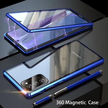Magnētiskais Metāla Case For Samsung Galaxy note 10 Lite S10 s20 fe A30S A50 A51 A70 A71 a41 A10 A21S 5G M51 M21 M31 Lietu Vāku Būtiska