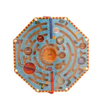 Magnētiskā Nūjiņa Wiggles un Tārpi, Marmors Labirints Koka Dzīvnieku Labirints Izglītības Bērniem, bērnu Audzināšana Ģimenes Spēles Rotaļlietas