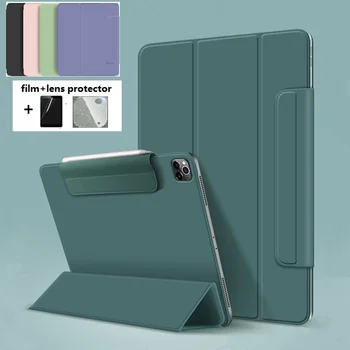 Magnētiskā Smart Case for iPad Pro 12.9 11 2020. gadam PU Leather Flip Stends Vāks iPad Pro 12.9 4. paaudzes 2020. gadam Būtiska Capa Coque