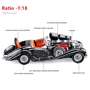 Maisto 1:18 Klasisko auto savākšanas automašīnas sakausējuma auto modeļa simulācijas auto dekorēšana kolekcija dāvanu rotaļlietas Die casting modelis zēns rotaļlietas