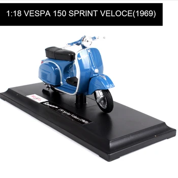 Maisto 1:18 Motociklu Modeļus VESPA Piaggio 1969 150 SPRINT VELOCE modeli, velosipēdu Bāzes Lējumiem Moto Bērnu Rotaļlietu Dāvanu Kolekcija