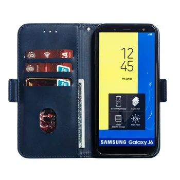 Maks Ādas Gadījumā Samsung Galaxy J5 J4 J2 J3 Pro Ministru 2018 2017 plus Flip Cover J330 J337 J530 J400 Grang Ministru Pro Coque