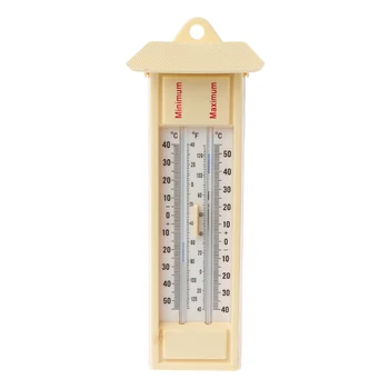 Maksimālais Minimālais Termometrs Iekštelpu Āra Dārza Siltumnīcefekta Sienas Karājas Temperatūras Uzraudzīt Metru no -40 līdz 50C