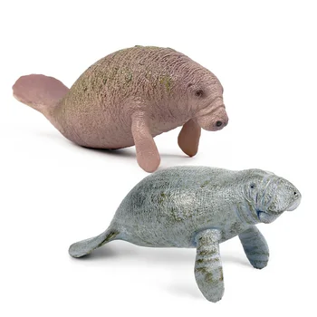 Manatee Dzīvnieku Modelis Rīcības Attēls Jūras Dzīvnieku Darbības Rādītāji Kolekcija PVC Bērnu Izziņas Rotaļlietas