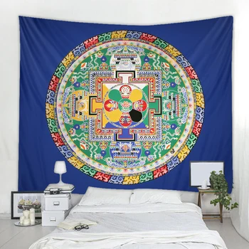 Mandala gobelēns maģija mājas apdare gobelēns Hipiju Bohēmijas spilveniem dīvāna segu, jogas paklājiņš, sienas gobelēns