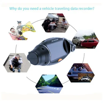 MaoHooMa HD 1080P, 2,7 collu Displejs, Dubultā Objektīva LCD Automašīnas DVR Kamera Nakts Redzamības GPS Dash Cam Video Reģistrators Auto DVR Transportlīdzekļa GPS Modulis
