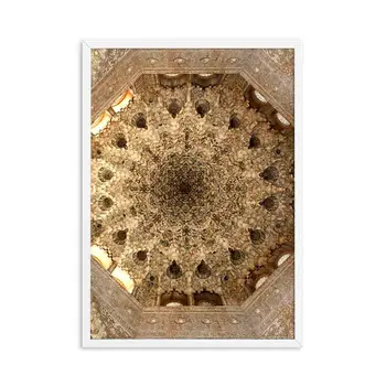 Maroka Durvis, Sienas Mākslas Audekls Glezniecības Zelta Arhitektūras Ziemeļvalstu Plakātu Sienas, Attēlus Dzīvojamā Istaba Dekoratīvās Bez Rāmīša