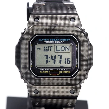 Maskēšanas Titāna Sakausējuma DW5600 GW-M5610 Skatīties Uzstādīt Watchband Bezel/Case Metāla Siksniņu Super Gaismas