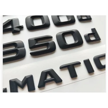 Matt Black Emblēmas uz Mercedes Benz W204 W205 C180d C200d C220d C240d C250d C260d C300d C320d C350d C400d C500d CDI 4MATIC