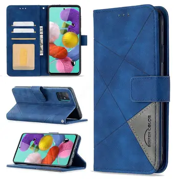 Matēts Krāsu Kontrastu Flip Maciņš Case for Samsung Galaxy A71 A70 A50 A51 A40 A41 A21S A20e A20 A30 A10 Kartes Turētāju Ādas Vāks
