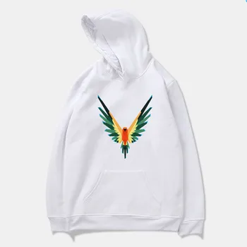 Maverick Putnu Drukāts krekli hoodies modes garām Piedurknēm krekls pelēkā vārna harajuku streetwear Jaka, mētelis Zīmola Apģērbi