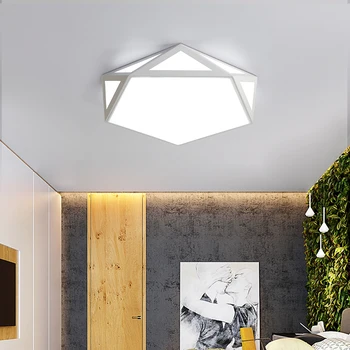 Mavesan Jaunu Melna Balta Griestu LED gaismas kārta Abažūrs Griestu lampa plafonnier vannas istabu lamparas de techo