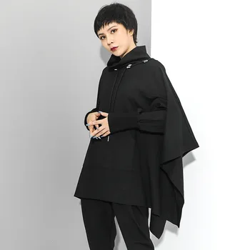 Max LuLu Jauno 2020. Gadam Korejiešu Modes Dizaineris Dāmas Lielgabarīta Zaudēt Krekli Sieviešu Ikdienas Rudens Hoodies Sieviešu Melnas Drēbes