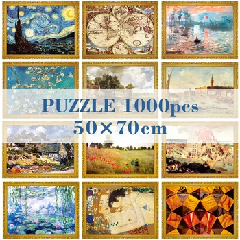 MaxRenard 50*70cm 1000 Jigsaw Puzzles Gabalus, Van Gogs, Aprikožu Ziedu Koka Puzles Salikšana Pieaugušajiem Attēlu Šedevrs