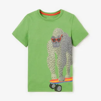 Maz maven bērniem 2020. gada vasarā jauni bērnu zēnu drēbes dzīvnieku print pavisam īsām piedurknēm t krekls zēnu t-veida topi