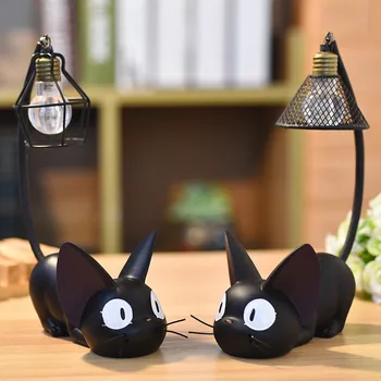 Maza Kaķu Nakts Gaisma Led Nakts Lampa Radošo Sveķu Kaķis Dzīvnieku LED Nakts Apgaismojums, Gultu Istabas Dekori Anime Lampas Bērnu Rotaļlietas Bērniem
