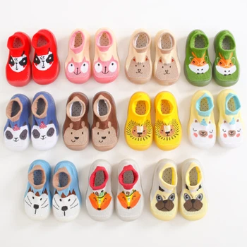 Maziem bērniem, apavi par bērnu, meiteņu un zēnu pavasara vasaras bērnu apavi anti-slip karikatūra dzīvniekiem, mīkstas zeķes, kurpes ar gumijas zoli, 1-6T