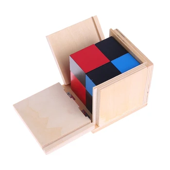 Mazulis Montessori Agrīnās Mācīšanās Algebra Matemātika Binominālā Cube Uzstādīt Koka Rotaļlietas