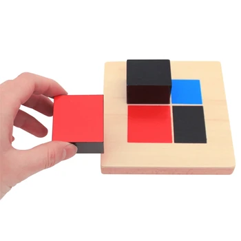 Mazulis Montessori Agrīnās Mācīšanās Algebra Matemātika Binominālā Cube Uzstādīt Koka Rotaļlietas
