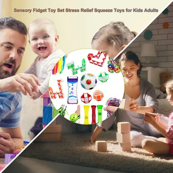 Maņu Rotaļlietas Pack Set Bumbu Autisms, ADHD Trauksme Terapijas Rotaļlietas Maņu Fidget Rotaļlietas EDC Stress Atvieglojums Puses Fidget Rotaļlietas Bērniem