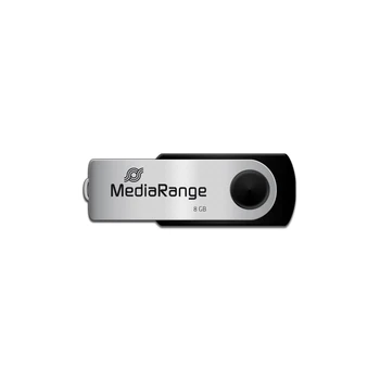 MediaRange MR908 USB flash disku, 8 GB USB Tipa A / Micro-USB 2.0 Melns,Sudrabs