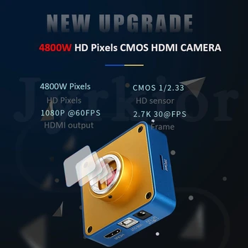 Mehāniķis HDMI Kamera 4800W Pikseļu 1080P @60FPS CMOS 1/2.23 Multi-function Rūpniecības Grade HD Kamera Mikroskopa Kamera
