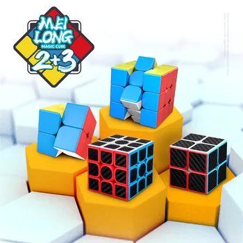 Meilong 2+3cubes uzstādīt Moyu 2x2 3x3 Kubu Kopums 2x2x2 3x3x3 MoYu Cube Dāvanu Kubu kopums burvju puzzle cube 2in1 komplekts