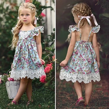 Meitenes Bērniem Princese Kleita Puse Kleita Mežģīņu Kleita Tutu Formālu Kleita, Acs Ziedu Kleitu Drēbes 2-7 Gadi