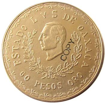 Meksika 60 PEOSO 1916 Zelta Pārklājumu Kopēt Monētas