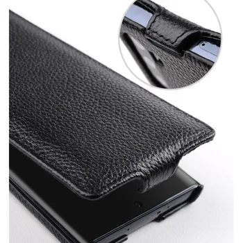 Melkco Full Graudu Pātagot Ādas Vāks Priekš Samsung Galaxy Note 10 + Plus Patiesu Flip Case Vintage Biznesa Ādas Apvalks