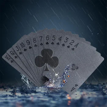 Melns Matēts Plastmasas Poker Kartes PET Ūdensizturīgs Spēļu Kārtis, Galda Spēles, Ģimenes Izklaides Puse Piliens Kuģis