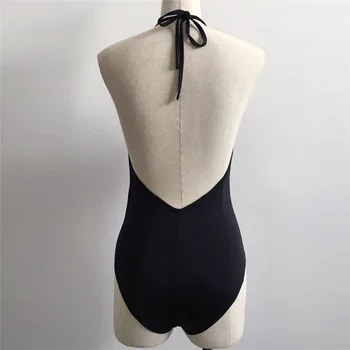 Melns V-Veida Kakla Backless Pavada Bodysuit Sieviešu Modes Ziedu Romper Tērpiem Femme Sexy Slim Izšūti Apģērbi