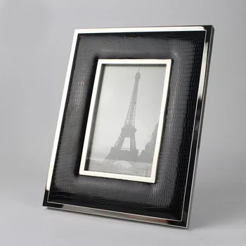 Melns ādas foto rāmis set 6 collu ar 7 collu metāla posmā rāmja modelis guļamistaba dekorēšana rotājumi