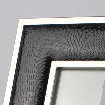 Melns ādas foto rāmis set 6 collu ar 7 collu metāla posmā rāmja modelis guļamistaba dekorēšana rotājumi