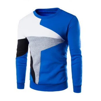 Mens Casual Krāsu Saskaņošanas Džemperi 2019 Jaunu Modes Adīšanas Kvalitāti garām Piedurknēm O-veida kakla Slim džemperis hombre J671