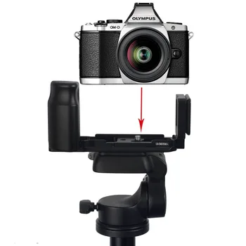 Metāla Kameras Roktura, lai Olympus OM-D E-M5 EM5 Mirrorless Digitālās Fotokameras Arca-Swiss standarta RP sviru-atbrīvot skava