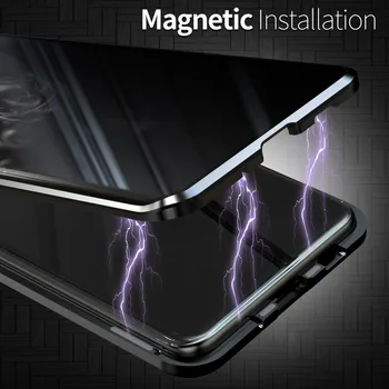 Metāla Magnētiskās Rūdīts Stikls Privātuma Phone Gadījumā Oneplus 8 Pro 5G Oneplus Nord Magnētu seguma Oneplus Nord 1+8 Pro