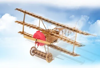 Metāla būvkonstrukciju Komplekti 3D Fokker DR 1 Pasaules Kara 1 Cīnītājs Trīs spārnu Gaisa kuģi, Lidmašīnas Jigsaw Puzzle Montāža Miniatūras Modeli, Rotaļlietas