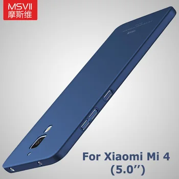 Mi4C Lietu Vāku Msvii Slim Matēta Gadījumos Xiaomi Mi 4C Mi4i Mi 4.i Gadījumā Xiomi 4C Grūti PC Vāks Xiaomi Mi 4 Mi4 M4 Gadījumos