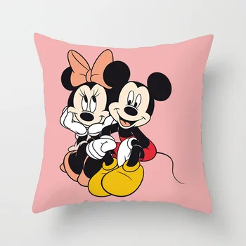 Mickey Mouse Spilvens Segums Disney Mest Spilveni Minnie Mājas Tekstila 45x45cmPillow Segtu Ziemassvētku Rotājumi Mājās