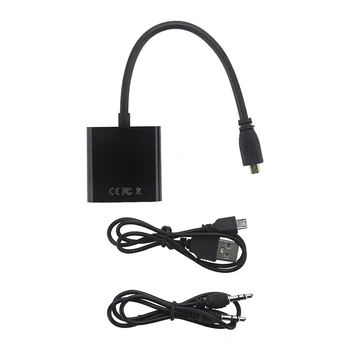 Micro HDMI, VGA Converter Sieviešu un Vīriešu Kabeļa Adapteris 3,5 mm Audio Jack & USB Strāvas Kabeli XBOX PS3/4 HD TV Aveņu Pi 4
