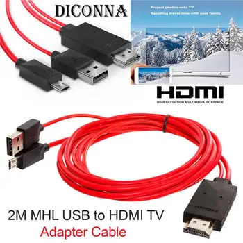 Micro USB uz HDMI 1080P HD TV Kabeļa Adapteris Android Samsung Phones 11PIN