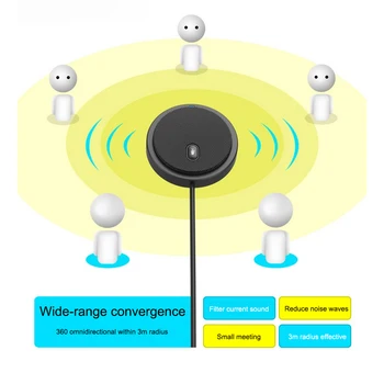 Mikrofons USB Video Konferences vienvirziena Mikrofons Konferenču Mikrofons, Video Konferences, Audio Pastiprinātāju 5