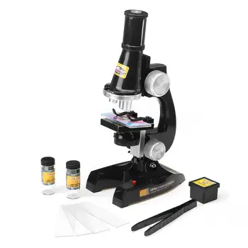 Mikroskopa Trinokulara Lab LED 100X-200X-450X Bioloģisko Mikroskopu Mājas Skolas Skolēnu Bērnu Zinātnes Izglītības Rotaļlietas, Dāvanu