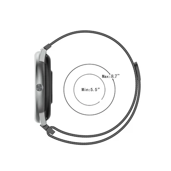 Milanese Cilpu Xiaomi LS05 Nerūsējošā tērauda Metāla jostas correa Aproce Par Haylou Saules LS05 siksna Magnētiskā Aizdare Sieta Joslu