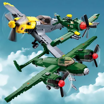 Militāro WW2 Tanku Armijas spēku Lidmašīna, Helikopters Celtniecības Bloki Komplekti Brinquedos Ķieģeļi Skaitļi Playmobil Izglītības Bērniem Rotaļlietas