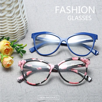 Mimiyou Modes Kaķu Acu Brilles Rāmi, Optisko Briļļu Sieviešu Kniežu Ultra Light Brilles Rāmis Skaidrs, UV400 Zīmola Dizainere oculos