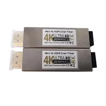 Mini 4K HDMI, izmantojot Optiskās Šķiedras Raiduztvērēju UHD HDMI Video Šķiedras Converter 4K HDMI Optisko Šķiedru Paplašinātāju ar USB Ieejas Jauda