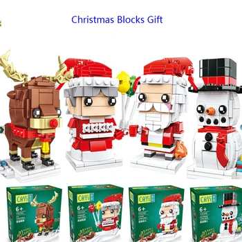 Mini Bloki Ziemassvētku Santa Claus Modelis Mikro Ķieģeļu, Celtniecības Bloku Rotaļlietas bērniem, Bērnu Sniegavīrs Bērnu Rotaļu Ziemassvētku Dāvanu