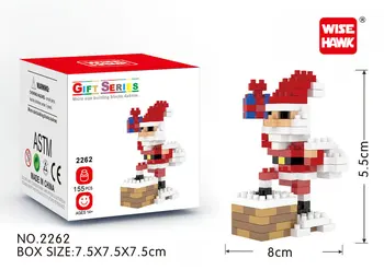 Mini Celtniecības Bloki, Santa Claus 3D Modeli Plastmasas Mikro Ķieģeļi Dimanta Izmēru, Rotaļlietas Bērniem Ar Kasti Anime Skaitļi